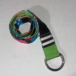 Katydid Girls Belt Patchwork Fabric Preppy D Ring 36 long.